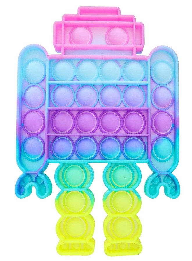 Toyshine Pack of 1- Robot- Fidget Popping Sounds playset , BPA Free Silicone, Push Bubbles playset for Autism Stress Reliever, Sensory Playset - Image 1
